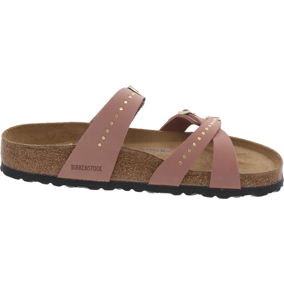 Franca Womens Leather Strappy Footbed Sandals