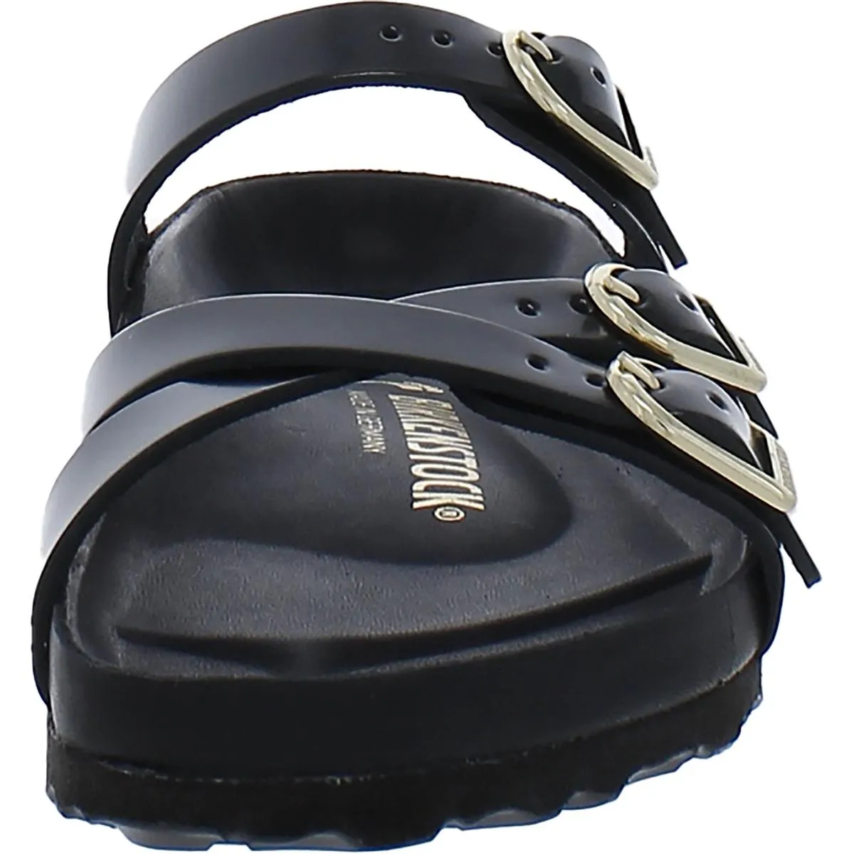 Franca Womens Patent Leather Cork Slide Sandals