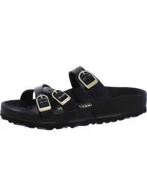 Franca Womens Patent Leather Cork Slide Sandals