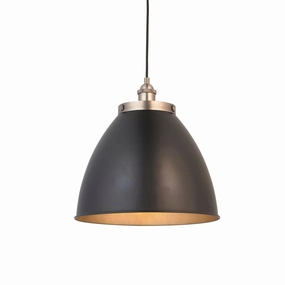 Franklin Pewter Industrial Style Ceiling Pendant - 34cm ambient ceiling fixture
