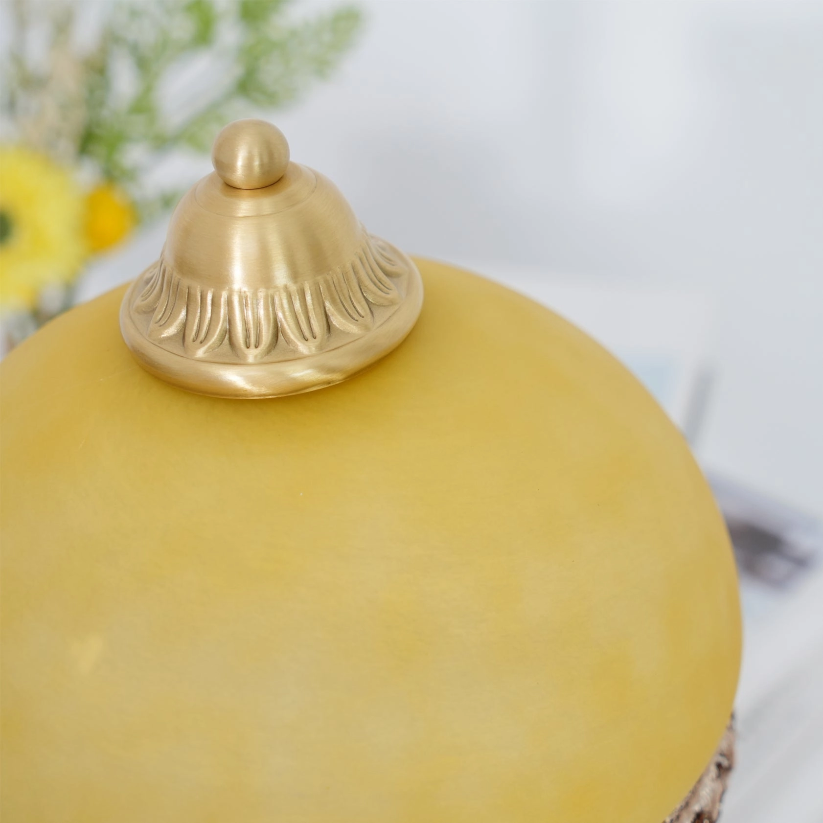 French Tassels Brass Table Lamp