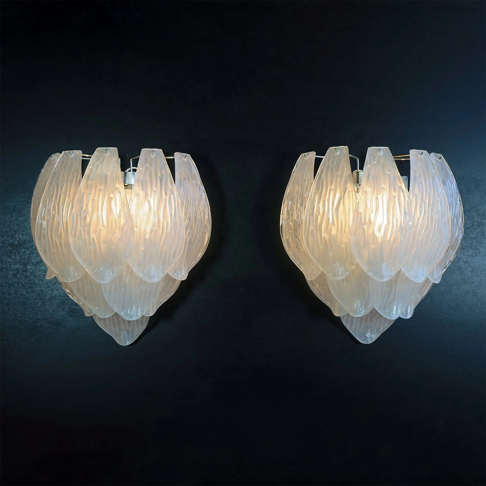 Frosted Petal Wall Light
