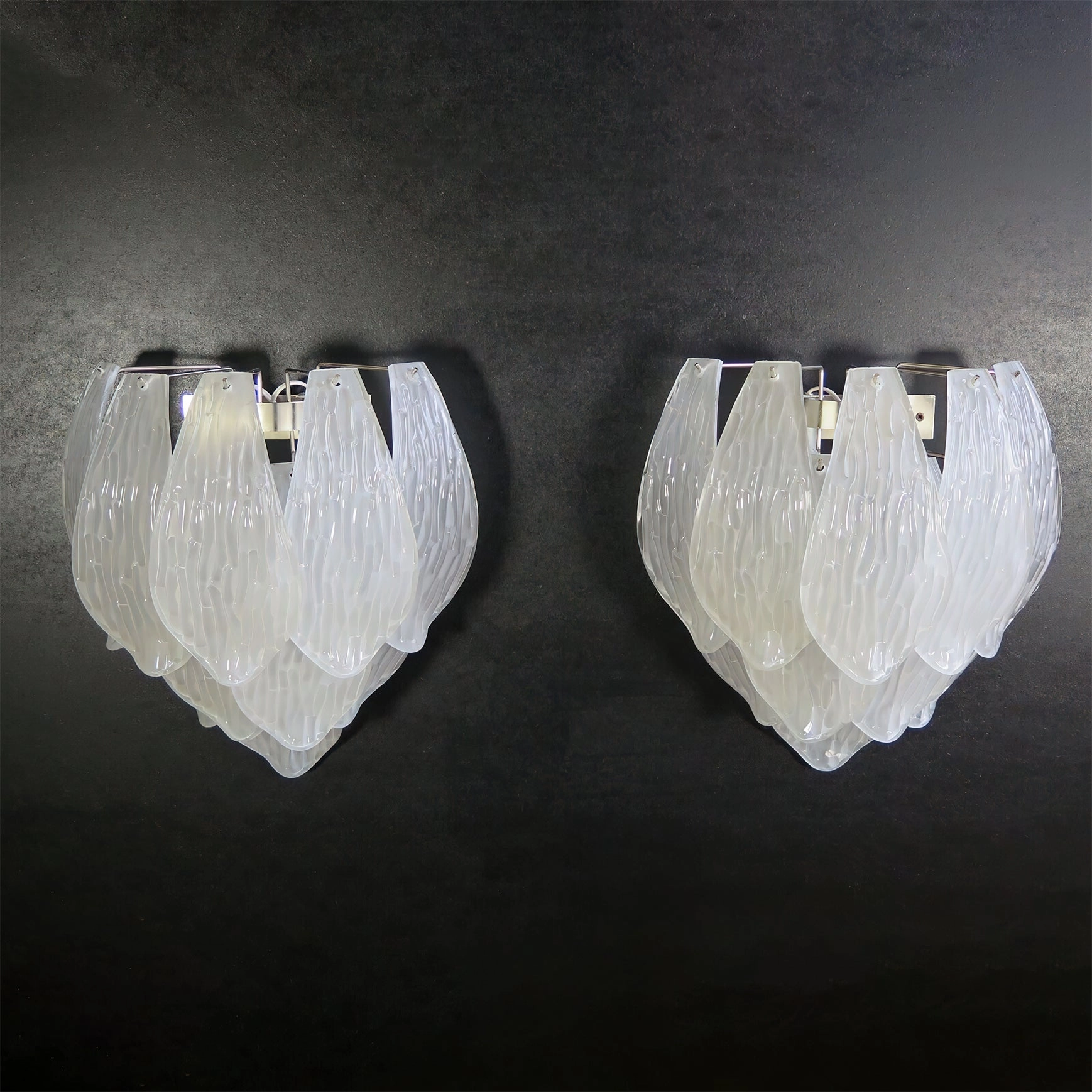 Frosted Petal Wall Light