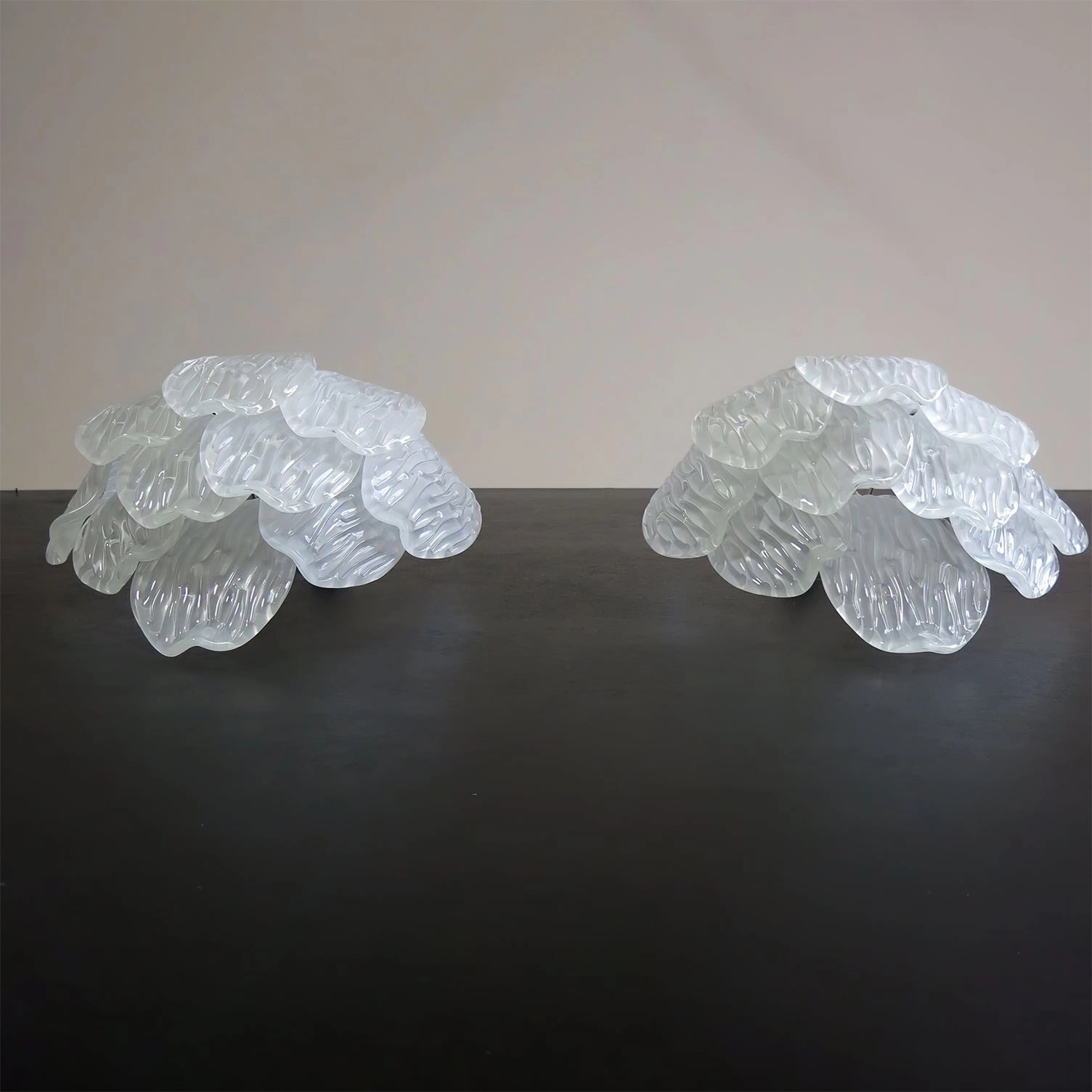 Frosted Petal Wall Light