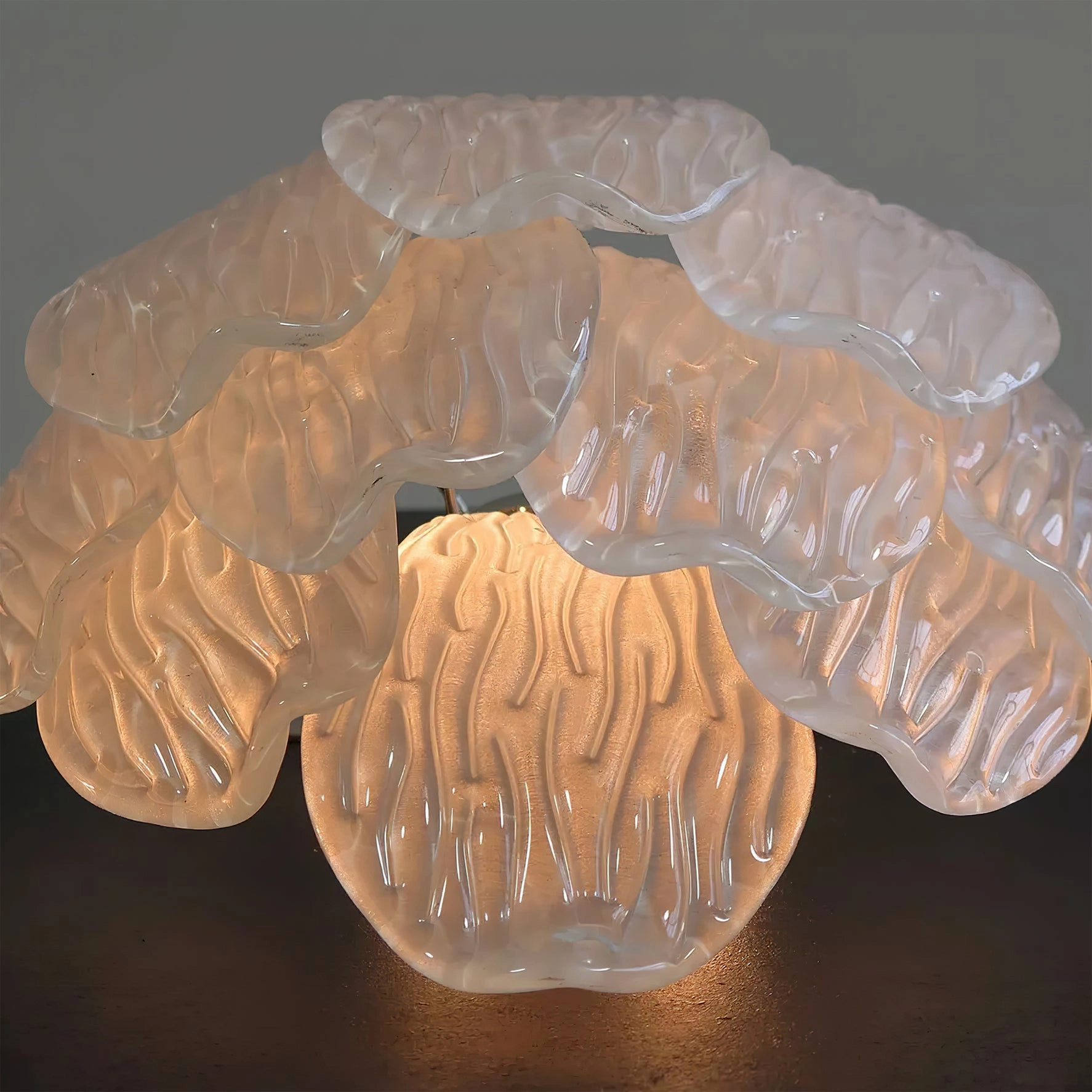Frosted Petal Wall Light