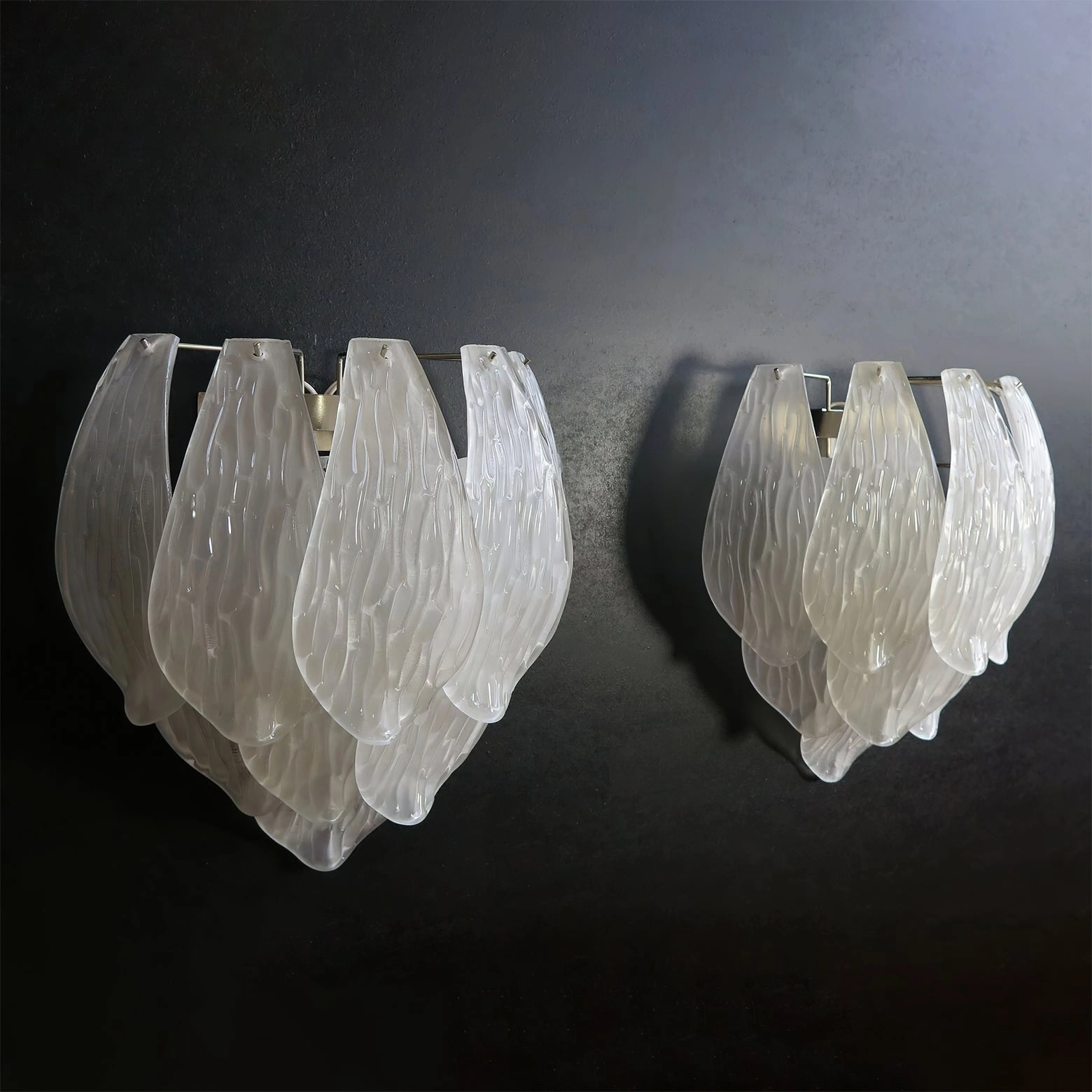Frosted Petal Wall Light