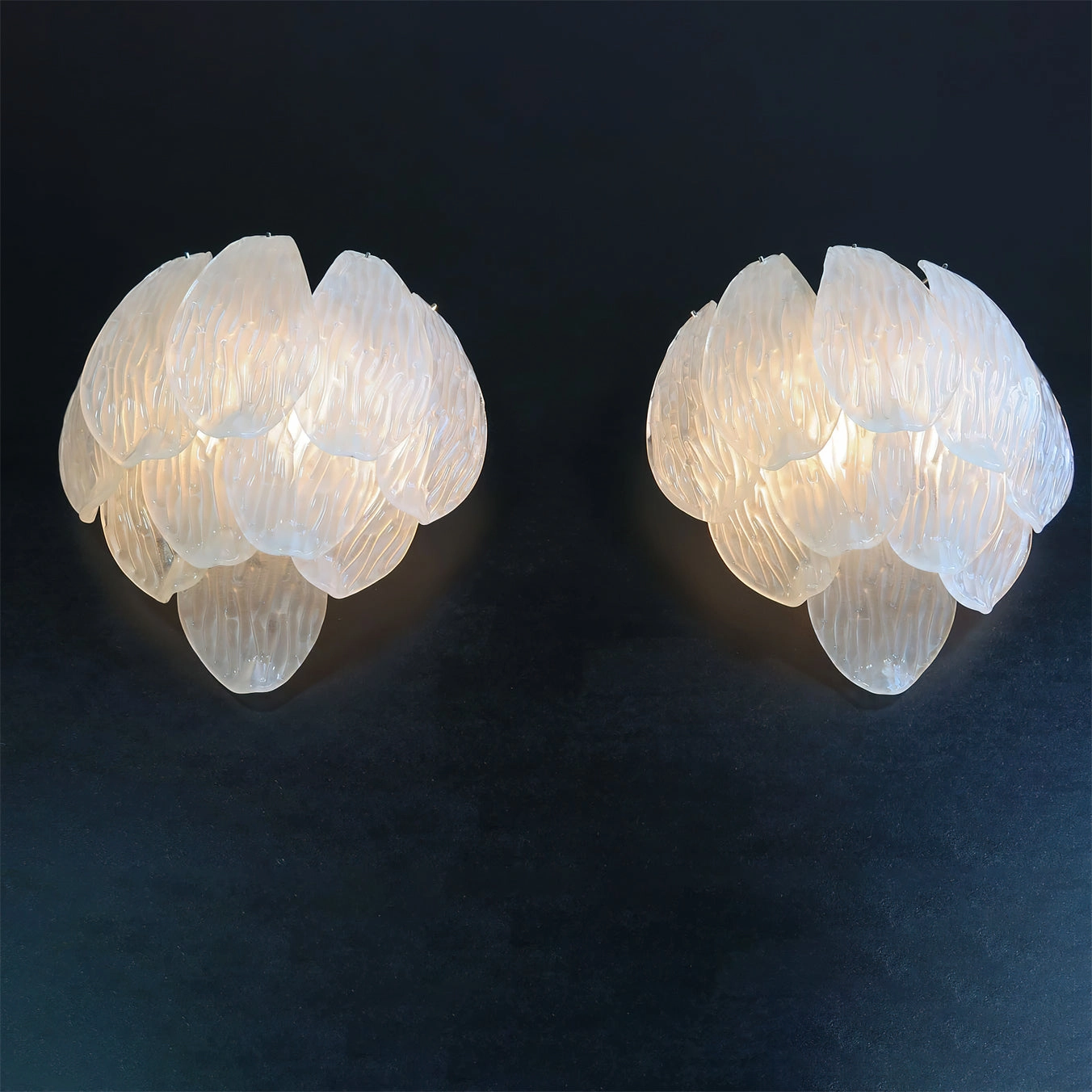 Frosted Petal Wall Light