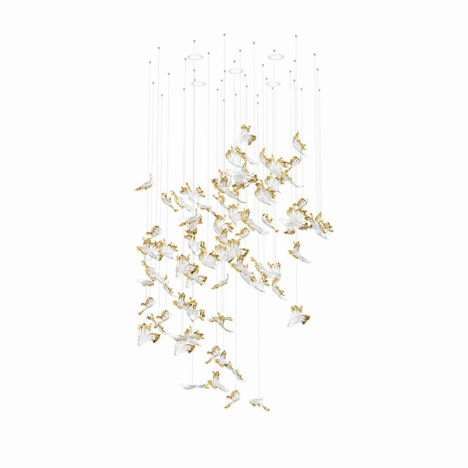 Frosted Petals Frozen Chandelier