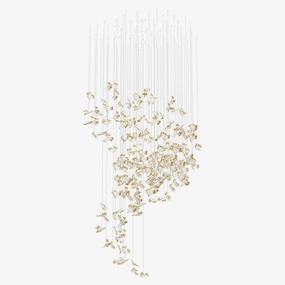 Frosted Petals Frozen Chandelier minimalist reading light