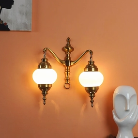 Fusty Aluminium Gold 2 Wall Lights decorative ceiling fixture
