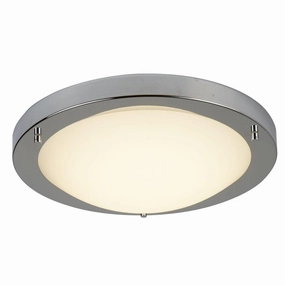 Geneva LED 12W Flush Silver & Opal Glass Flush Ceiling Light soft glow ceiling light