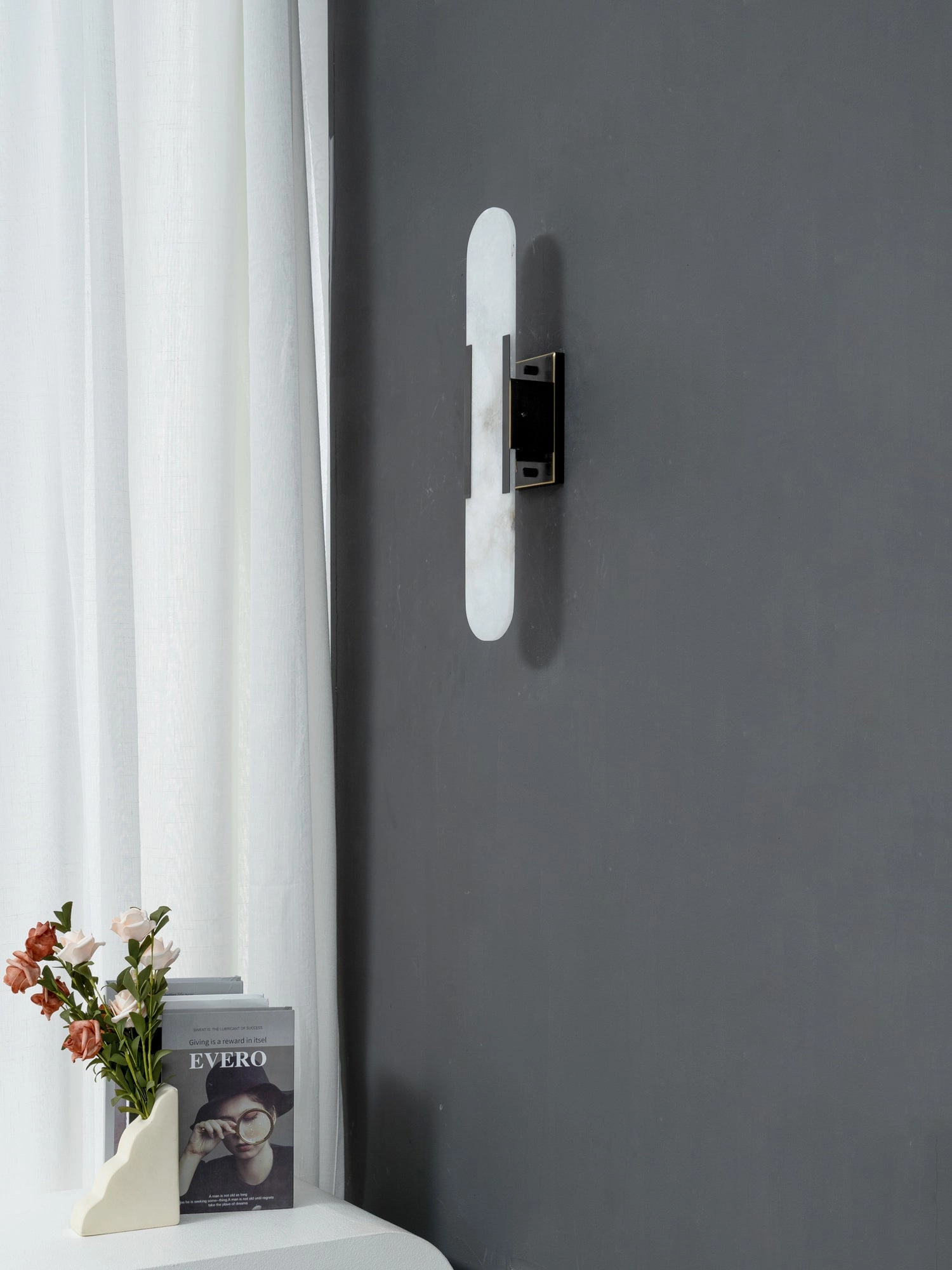 Geometric Harmony Alabaster Wall Lamp