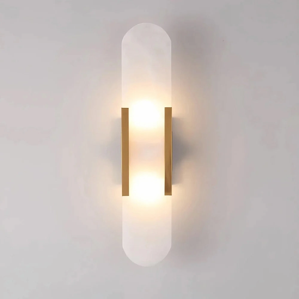 Geometric Harmony Alabaster Wall Lamp