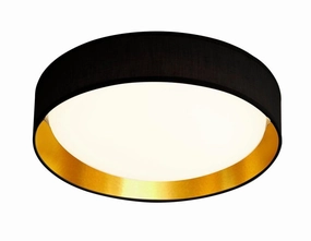 Gianna 1 Light 15w LED Acrylic Black/Gold Shade Ceiling Flush ambient ceiling fixture