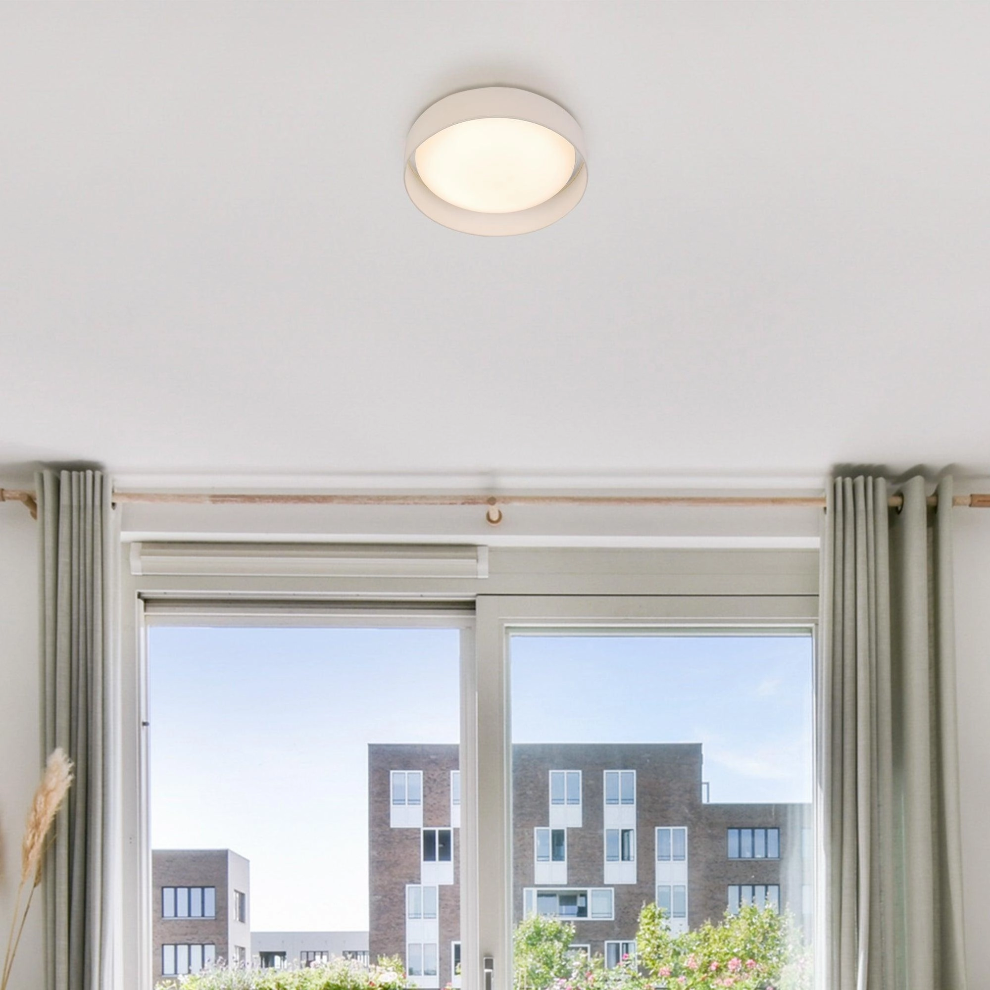 Gianna 1 Light 15w LED Acrylic White Shade Ceiling Flush
