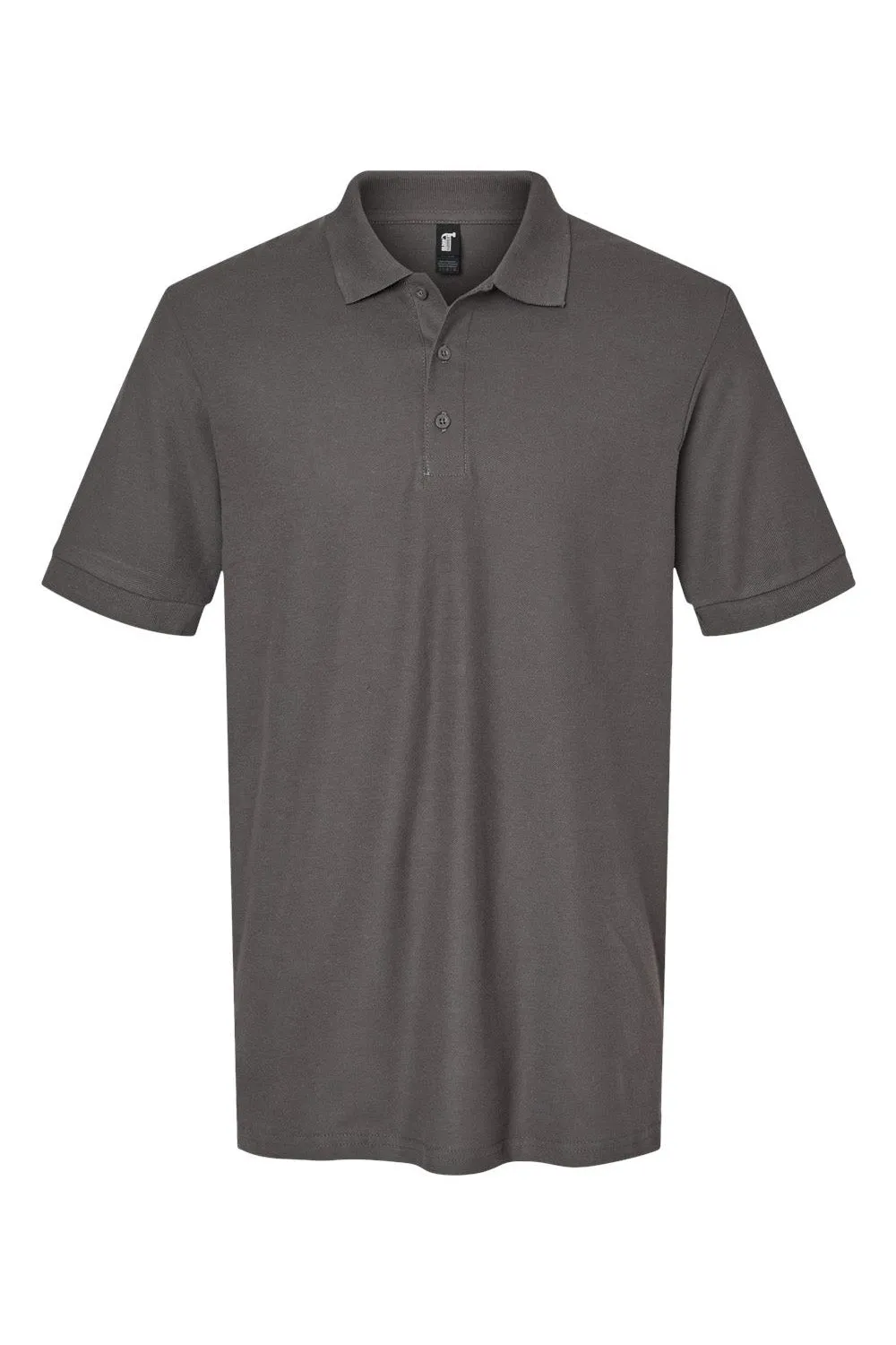 Gildan Mens Double Pique Short Sleeve Polo Shirt - Charcoal Grey  Affordable Clothing Gildan