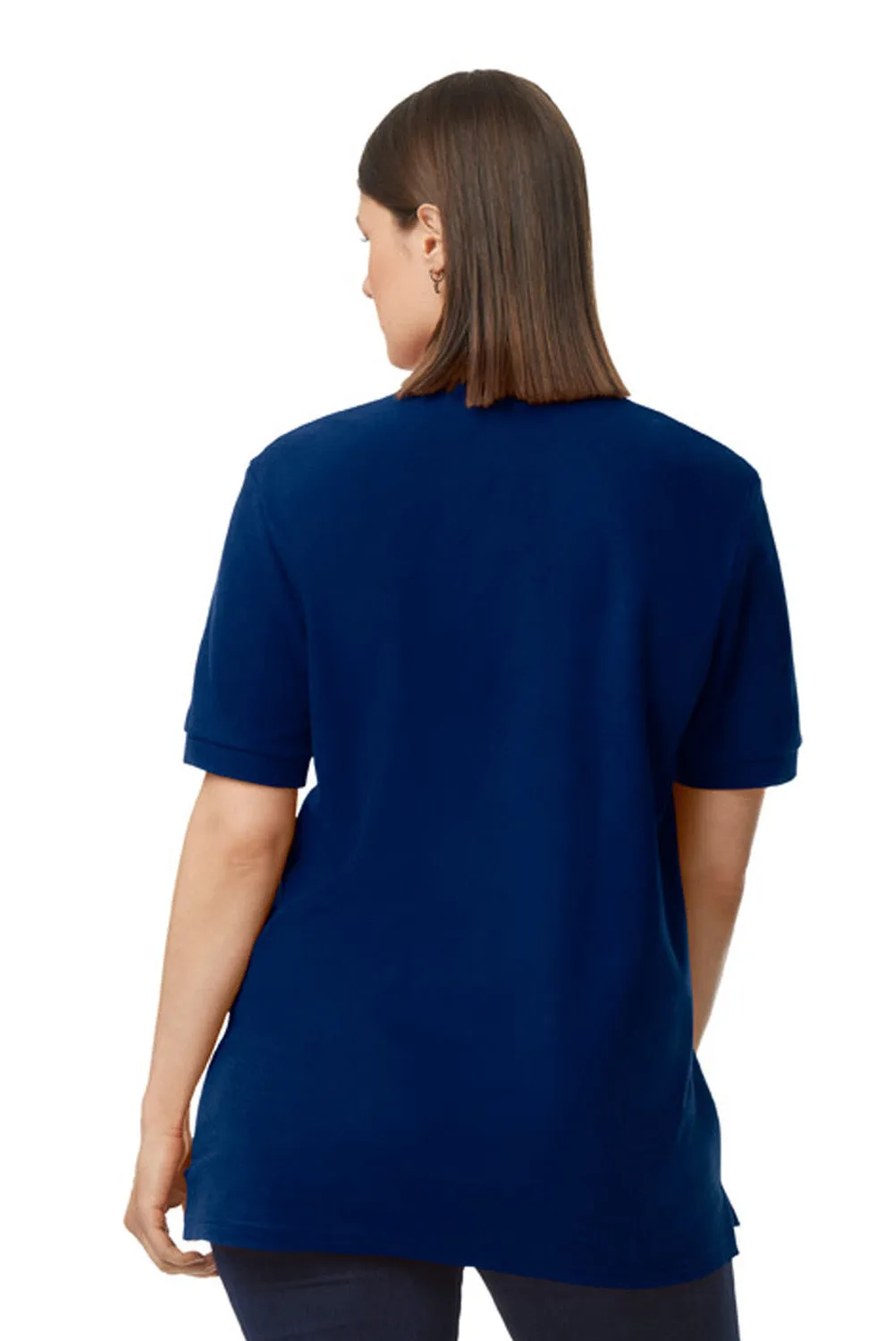 Gildan Mens Double Pique Short Sleeve Polo Shirt - Navy Blue  Affordable Clothing Gildan