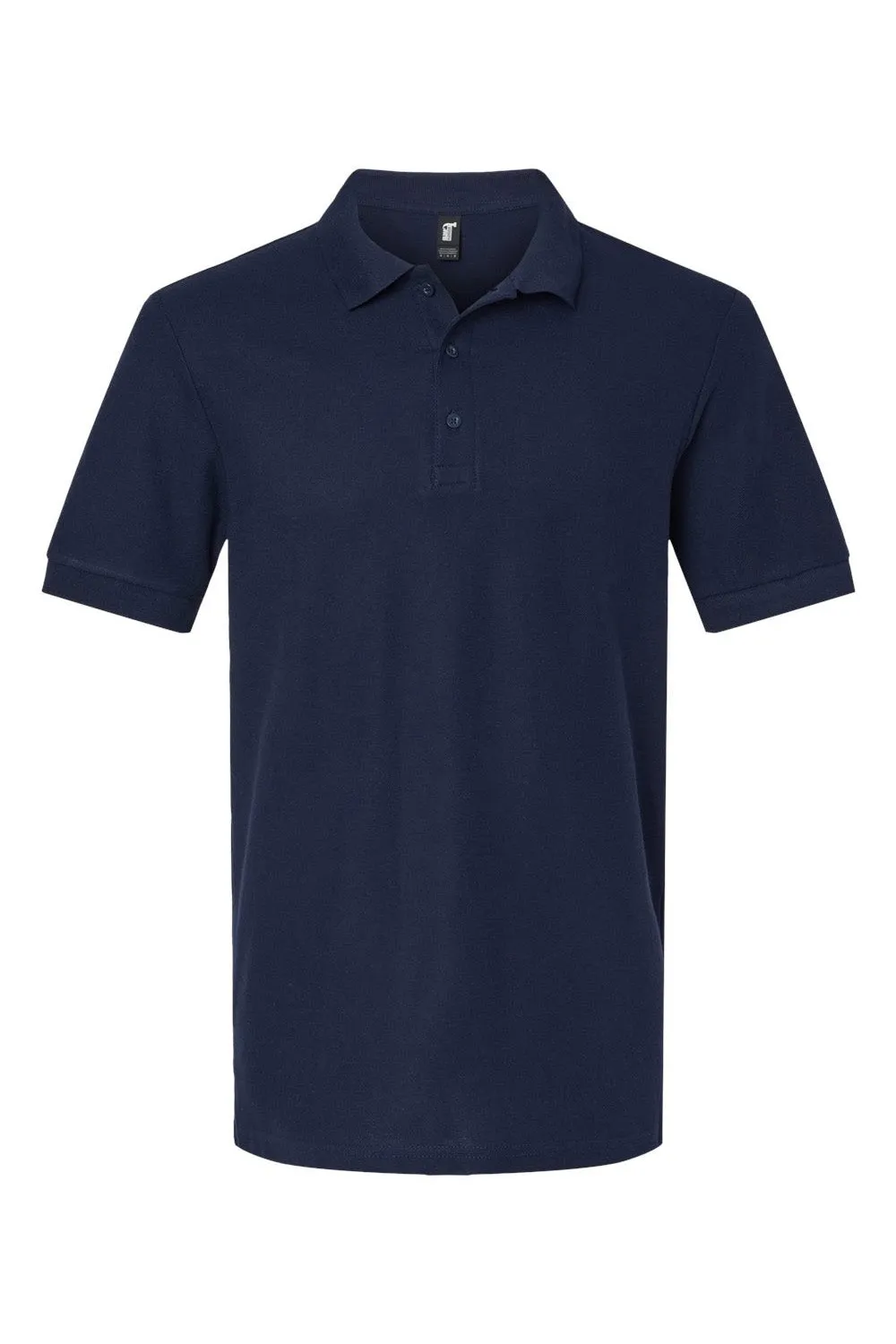 Gildan Mens Double Pique Short Sleeve Polo Shirt - Navy Blue  Affordable Clothing Gildan