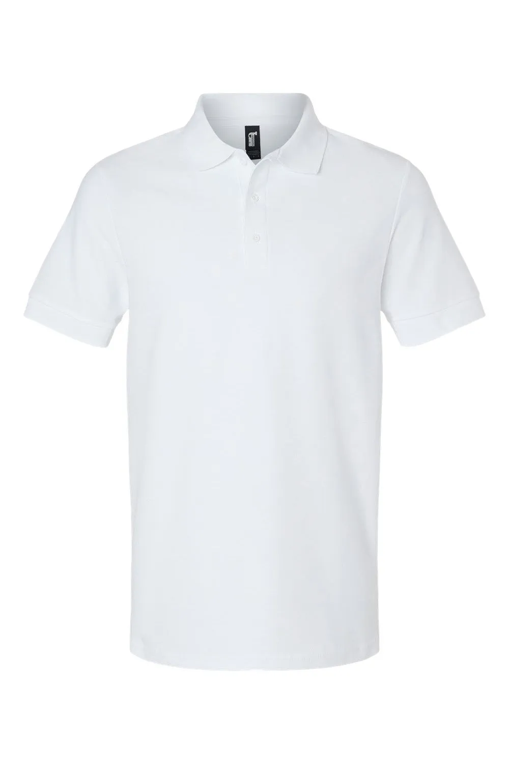 Gildan Mens Double Pique Short Sleeve Polo Shirt - White  Affordable Clothing Gildan