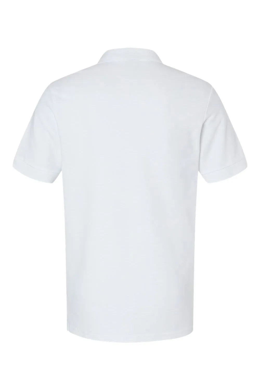Gildan Mens Double Pique Short Sleeve Polo Shirt - White  Affordable Clothing Gildan