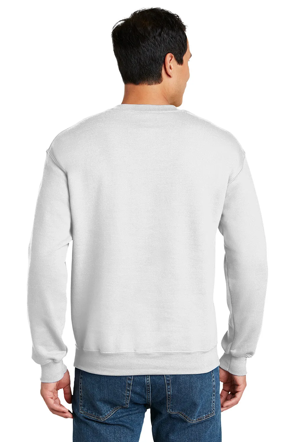 Gildan Mens DryBlend Moisture Wicking Fleece Crewneck Sweatshirt - White  Affordable Clothing Gildan