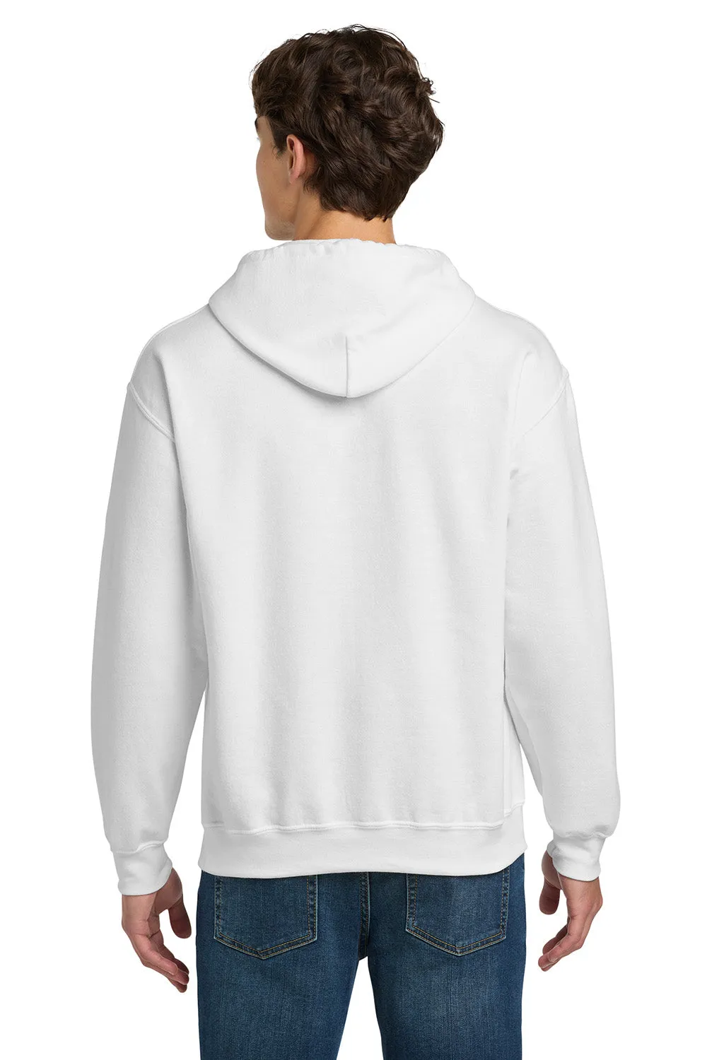 Gildan Mens DryBlend Moisture Wicking Hooded Sweatshirt Hoodie w/ Pouch Pocket - White  Affordable Clothing Gildan