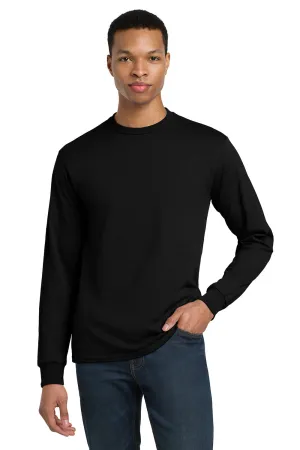 Gildan Mens DryBlend Moisture Wicking Long Sleeve Crewneck T-Shirt - Black  Affordable Clothing Gildan