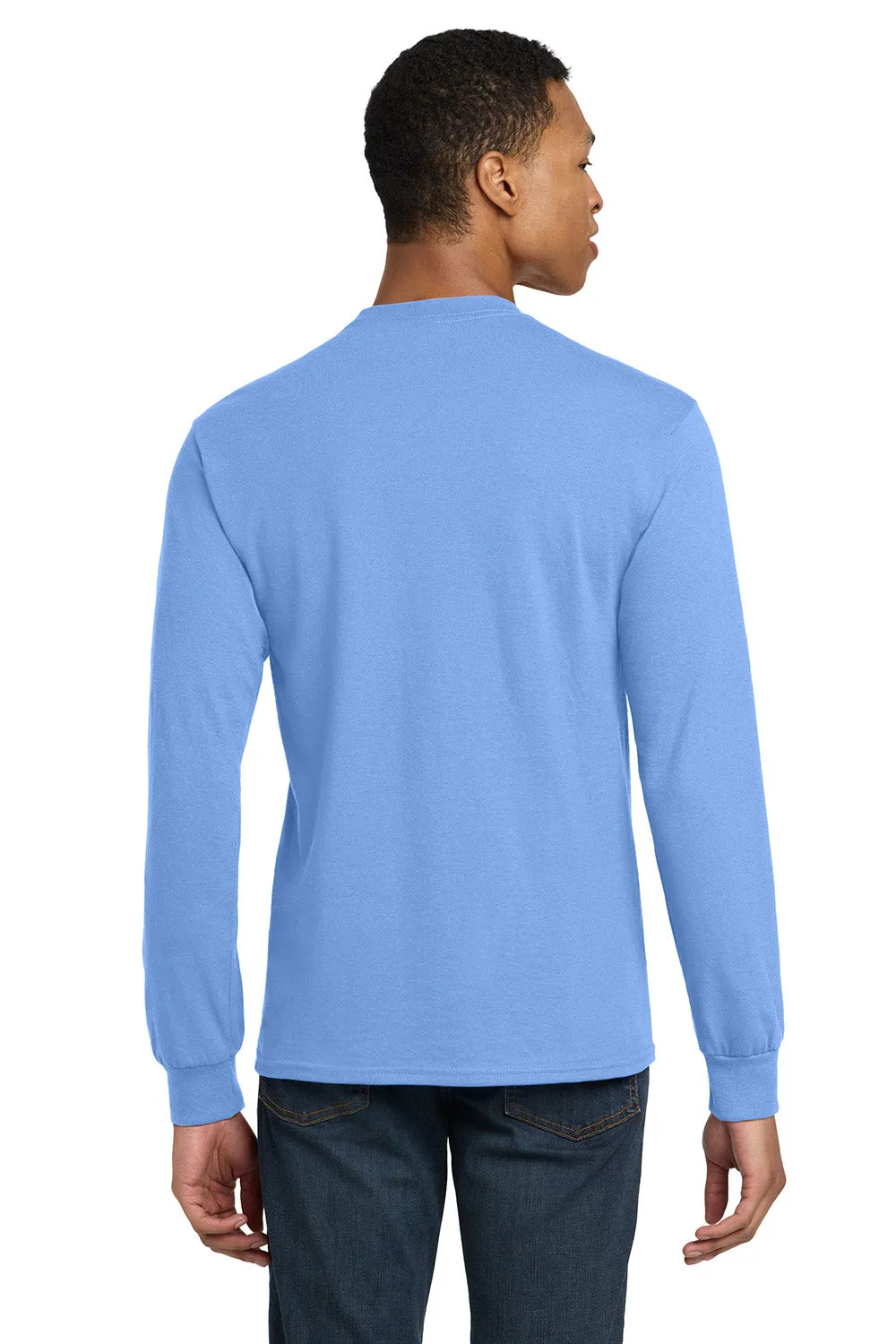 Gildan Mens DryBlend Moisture Wicking Long Sleeve Crewneck T-Shirt - Carolina Blue  Affordable Clothing Gildan
