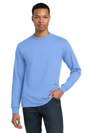 Gildan Mens DryBlend Moisture Wicking Long Sleeve Crewneck T-Shirt - Carolina Blue  Affordable Clothing Gildan