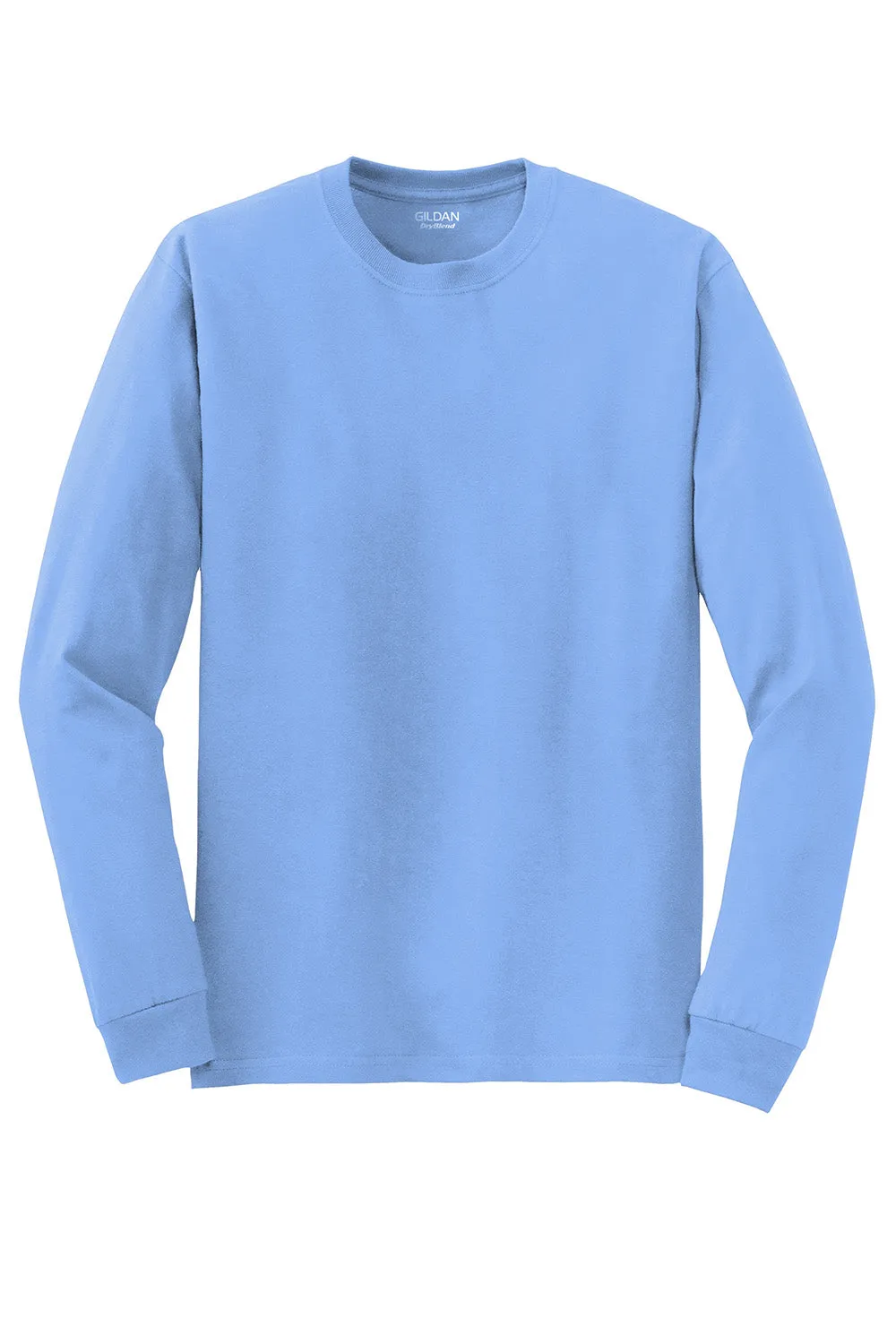 Gildan Mens DryBlend Moisture Wicking Long Sleeve Crewneck T-Shirt - Carolina Blue  Affordable Clothing Gildan