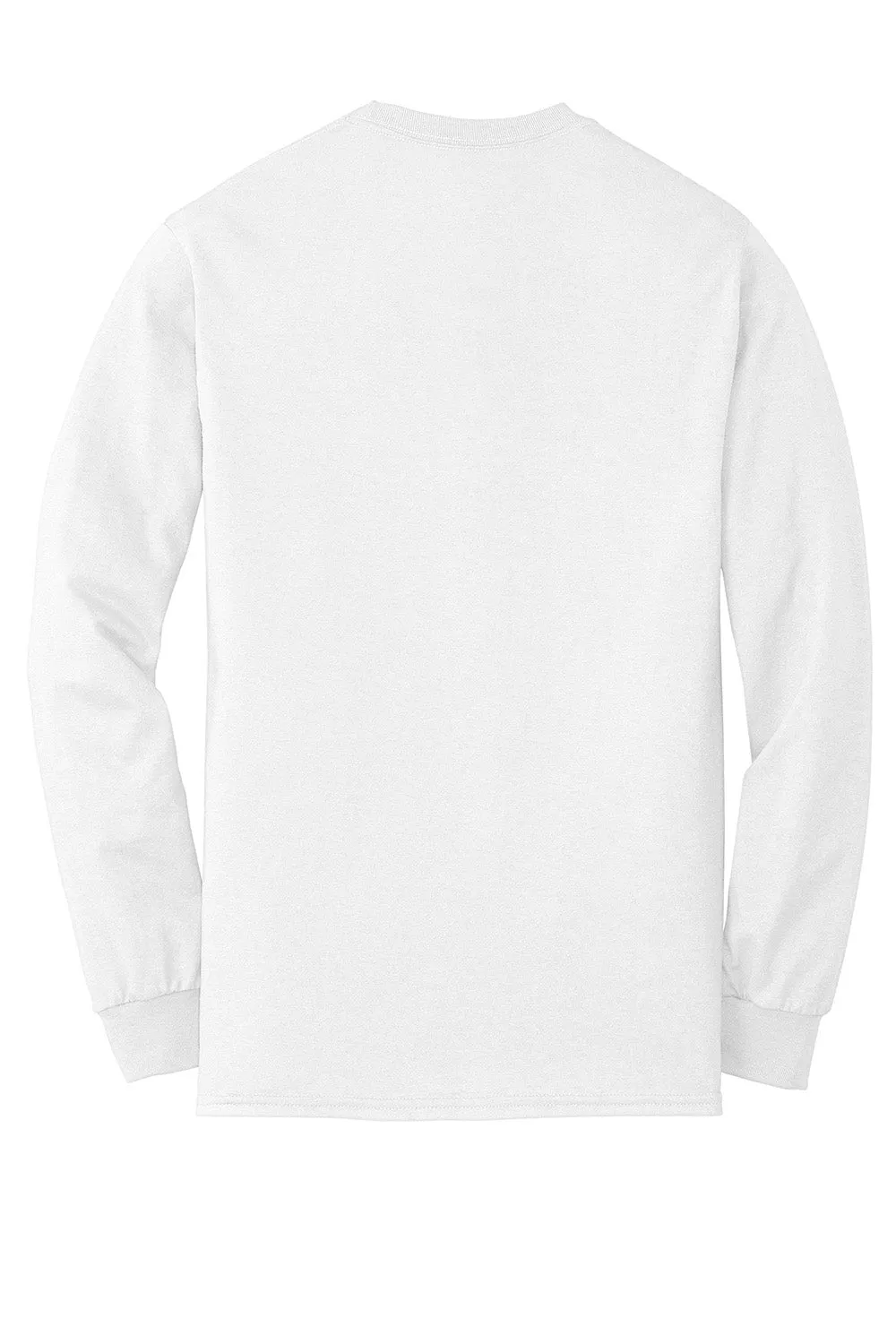 Gildan Mens DryBlend Moisture Wicking Long Sleeve Crewneck T-Shirt - White  Affordable Clothing Gildan