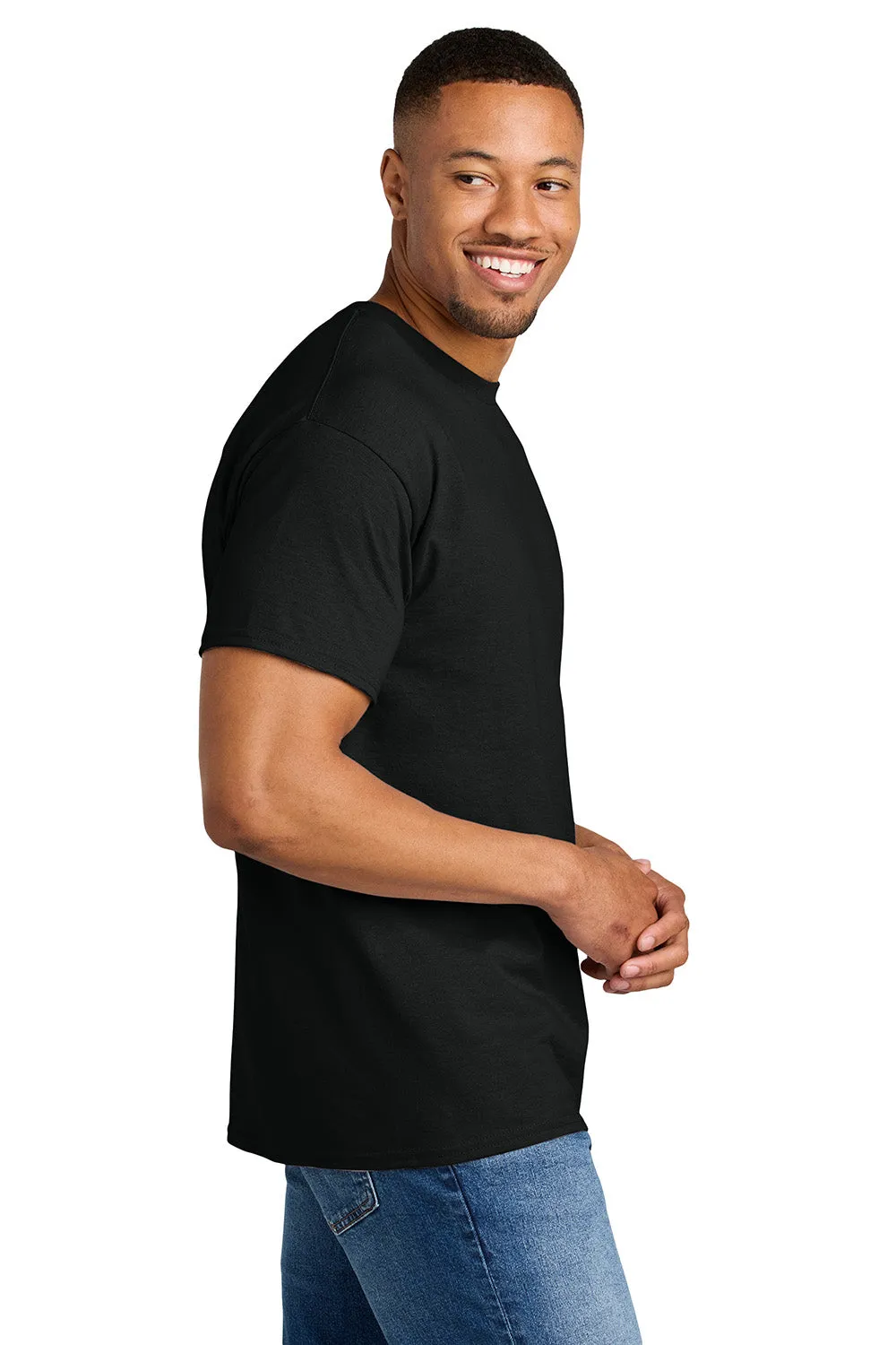 Gildan Mens DryBlend Moisture Wicking Short Sleeve Crewneck T-Shirt - Black  Affordable Clothing Gildan