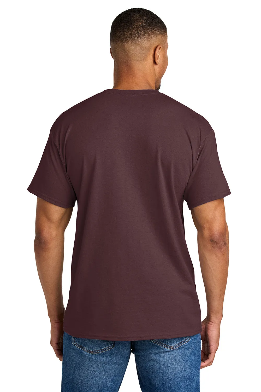 Gildan Mens DryBlend Moisture Wicking Short Sleeve Crewneck T-Shirt - Sport Dark Maroon  Affordable Clothing Gildan