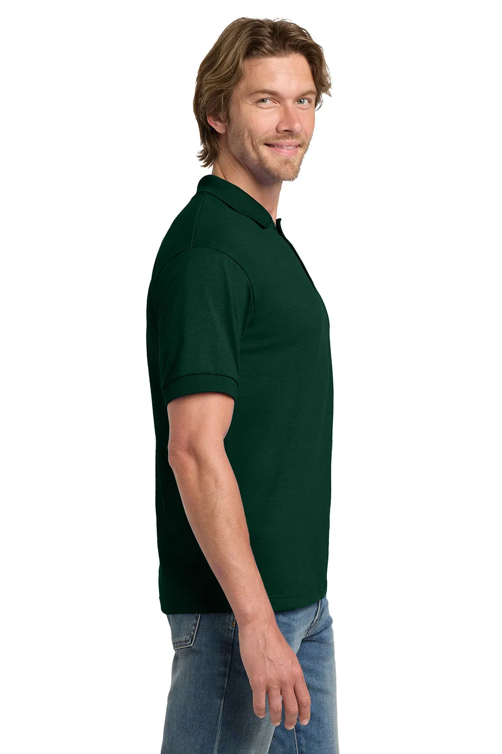 Gildan Mens DryBlend Moisture Wicking Short Sleeve Polo Shirt - Forest Green  Affordable Clothing Gildan