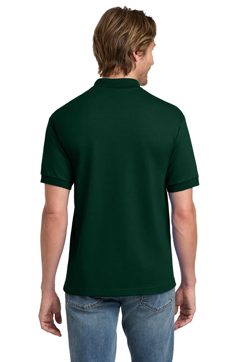 Gildan Mens DryBlend Moisture Wicking Short Sleeve Polo Shirt - Forest Green  Affordable Clothing Gildan