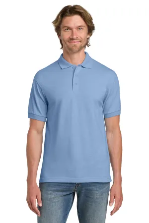 Gildan Mens DryBlend Moisture Wicking Short Sleeve Polo Shirt - Light Blue  Affordable Clothing Gildan
