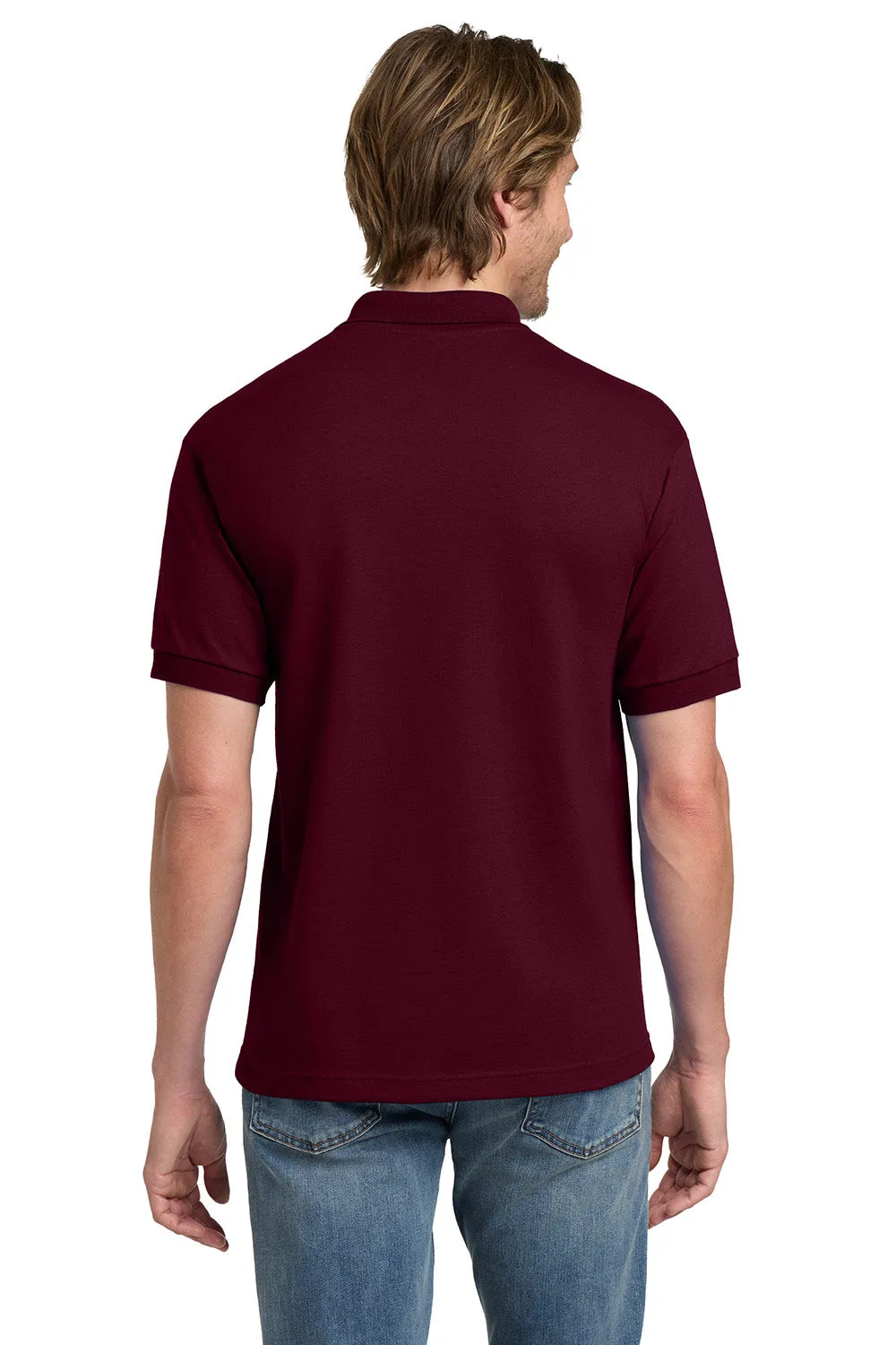 Gildan Mens DryBlend Moisture Wicking Short Sleeve Polo Shirt - Maroon  Affordable Clothing Gildan