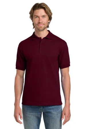 Gildan Mens DryBlend Moisture Wicking Short Sleeve Polo Shirt - Maroon  Affordable Clothing Gildan