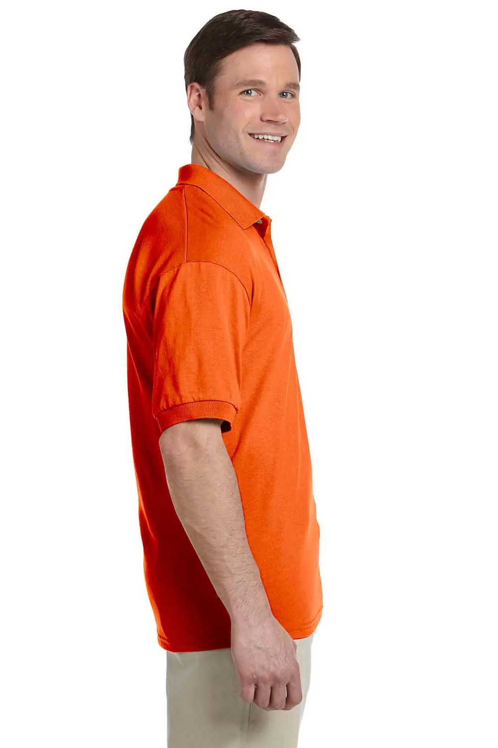Gildan Mens DryBlend Moisture Wicking Short Sleeve Polo Shirt - Orange  Affordable Clothing Gildan