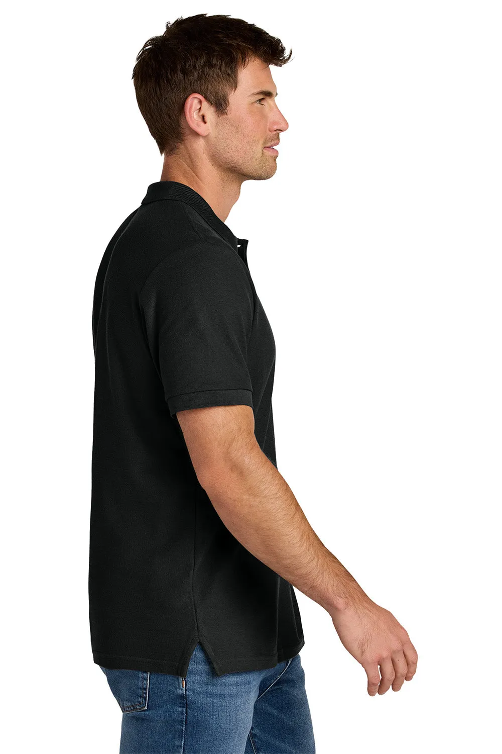 Gildan Mens Hammer Pique Short Sleeve Polo Shirt - Black  Affordable Clothing Gildan
