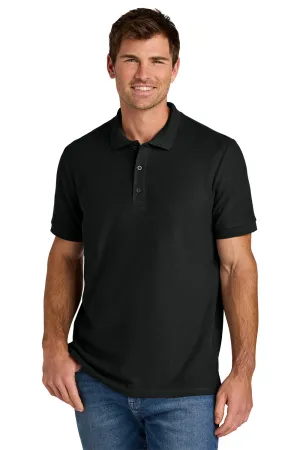 Gildan Mens Hammer Pique Short Sleeve Polo Shirt - Black  Affordable Clothing Gildan