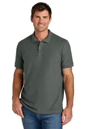 Gildan Mens Hammer Pique Short Sleeve Polo Shirt - Charcoal Grey  Affordable Clothing Gildan