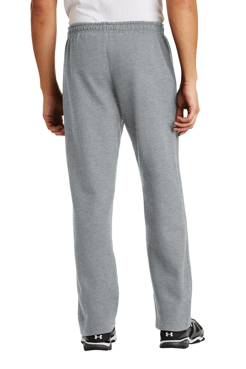 Gildan Mens Heavy Blend Open Bottom Sweatpants - Sport Grey  Affordable Clothing Gildan