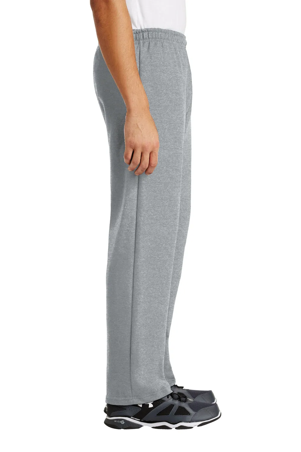 Gildan Mens Heavy Blend Open Bottom Sweatpants - Sport Grey  Affordable Clothing Gildan