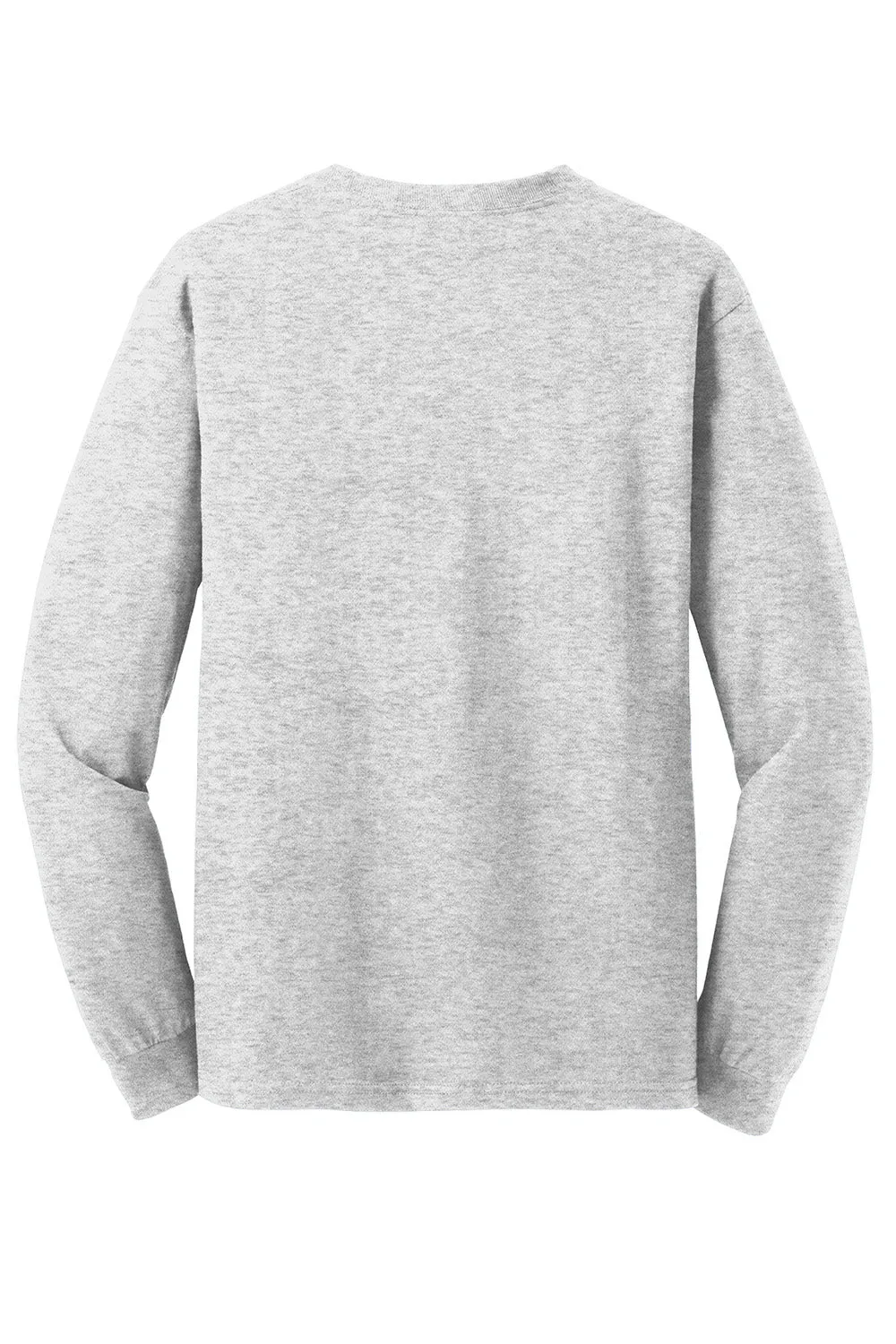 Gildan Mens Long Sleeve Crewneck T-Shirt - Ash Grey  Affordable Clothing Gildan