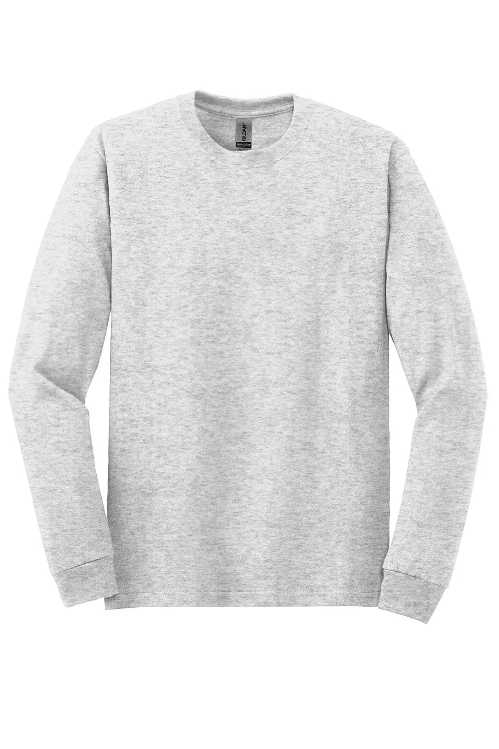 Gildan Mens Long Sleeve Crewneck T-Shirt - Ash Grey  Affordable Clothing Gildan