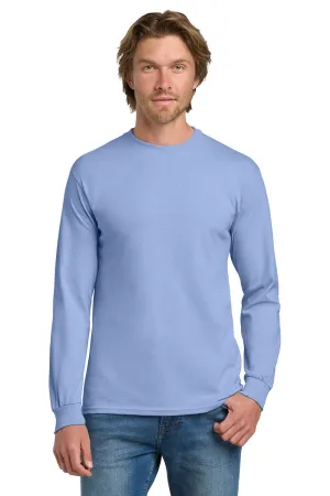 Gildan Mens Long Sleeve Crewneck T-Shirt - Carolina Blue  Affordable Clothing Gildan