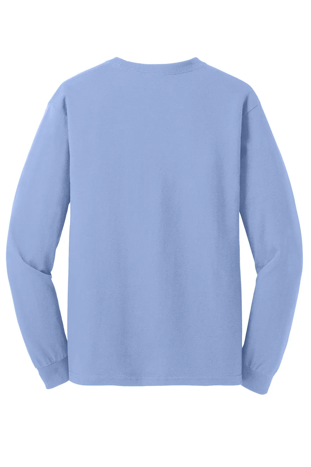 Gildan Mens Long Sleeve Crewneck T-Shirt - Carolina Blue  Affordable Clothing Gildan
