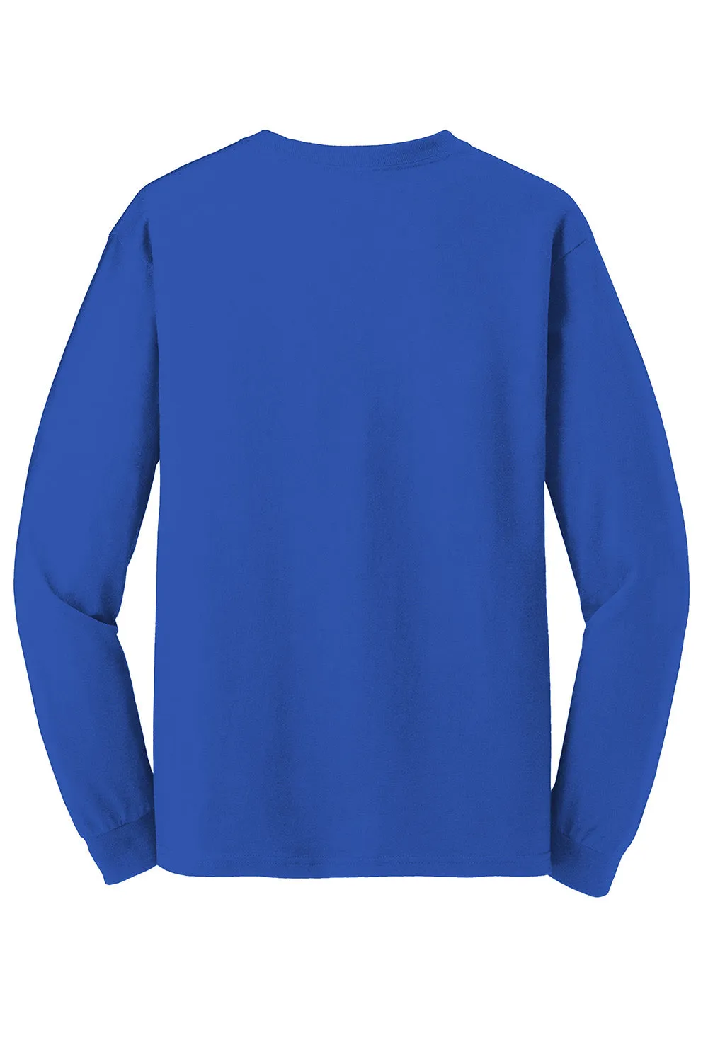 Gildan Mens Long Sleeve Crewneck T-Shirt - Royal Blue  Affordable Clothing Gildan