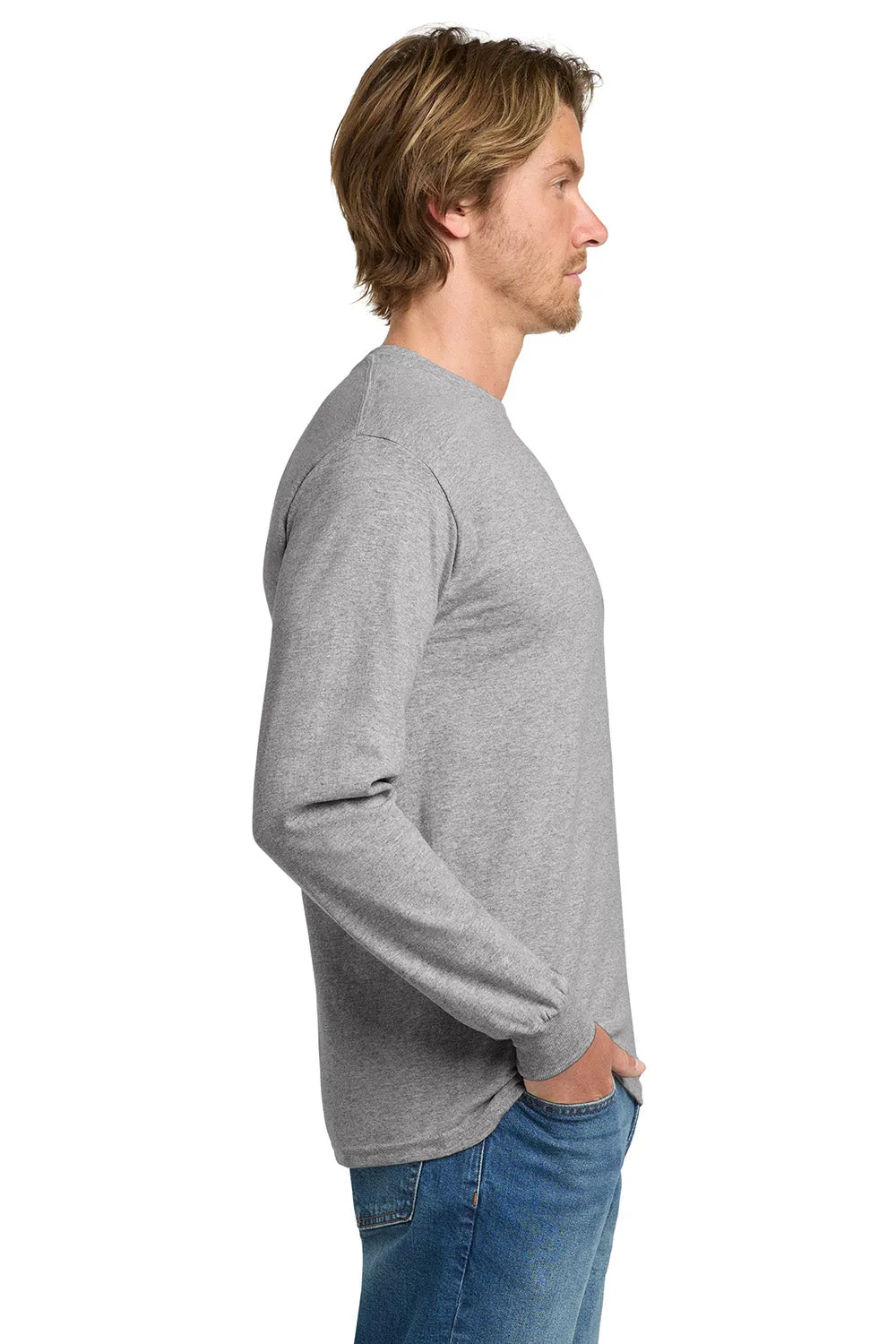 Gildan Mens Long Sleeve Crewneck T-Shirt - Sport Grey  Affordable Clothing Gildan